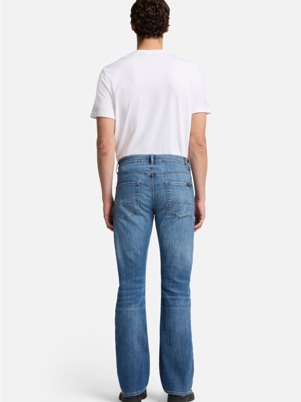 7 For All Mankind Brett Jeans Men’s 36 Bootcut Stretch Denim Light Wash Premium - Picture 5 of 6